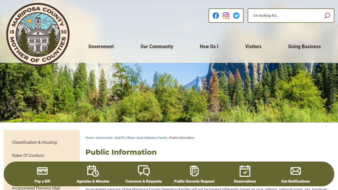 Public Information | Mariposa County, CA - Official Website